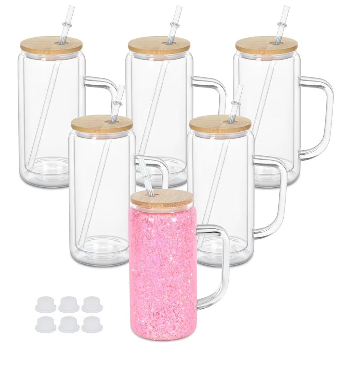 16 oz Glass With Handle