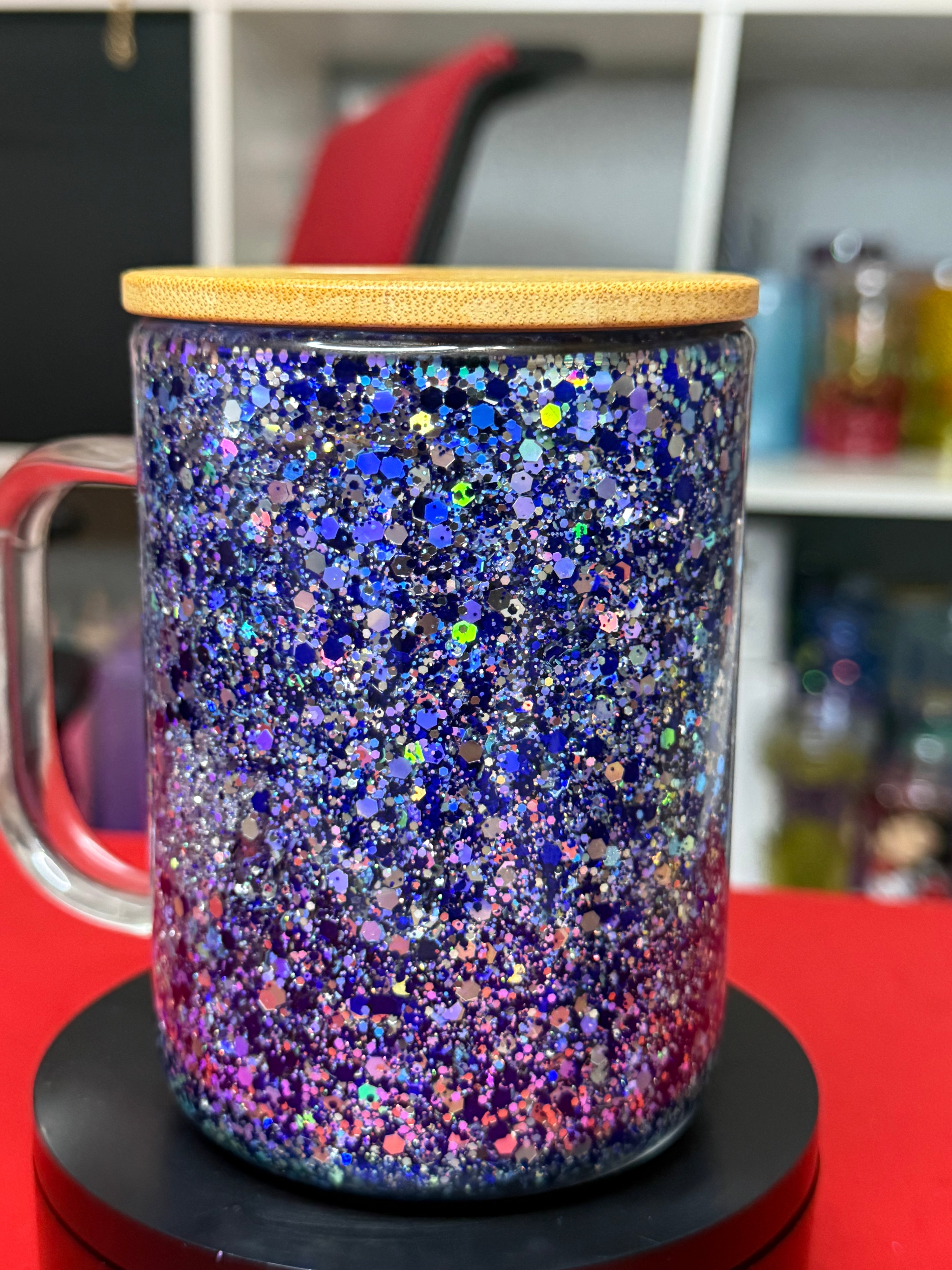 Blue Glitter Coffee Mug